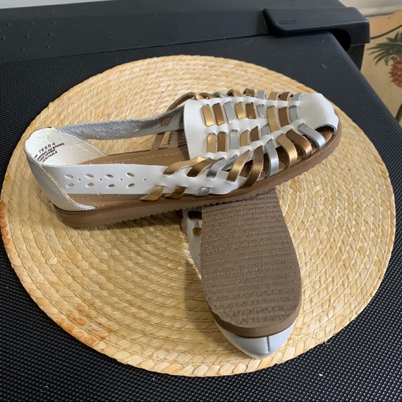 Jessica Brazil Made Genuine Leather Huarache Woven Sandals Size 7 - Picture 10 of 11